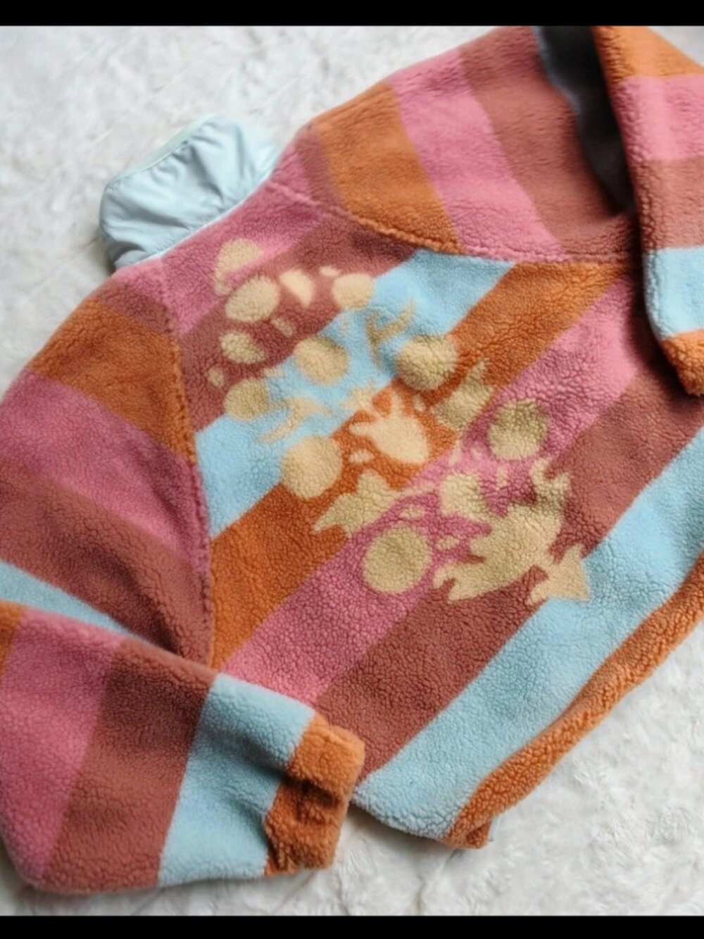 Free People FP Movement Hit The Slopes Printed Fleece Pullover Sunfaded Horizon - Picture 3 of 10
